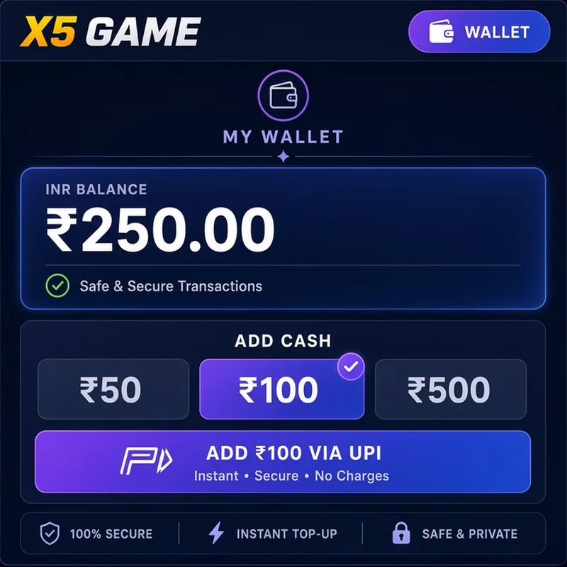 X5 Game INR UPI wallet